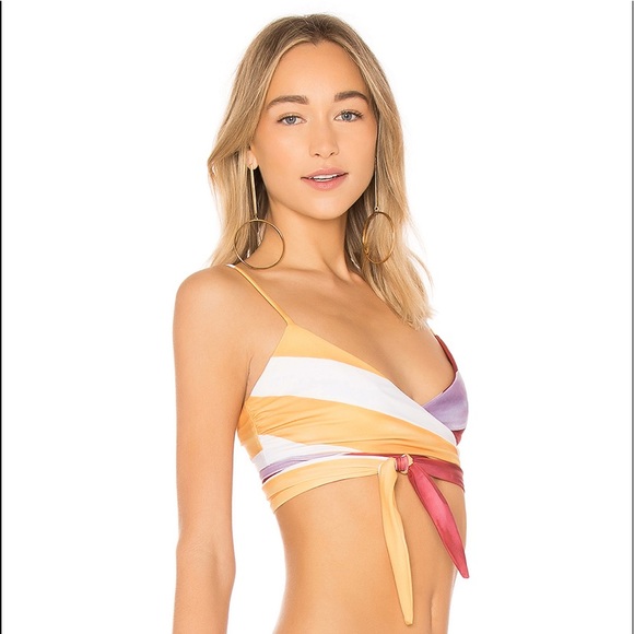 Mara Hoffman Mila Bikini Top in Ivory Multi***NWT - Picture 2 of 4